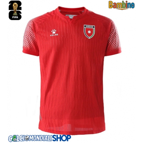 Maglie da calcio Giordania Seconda Maglia Bambino Mondiali 2026  Manica Corta + Pantaloni corti)